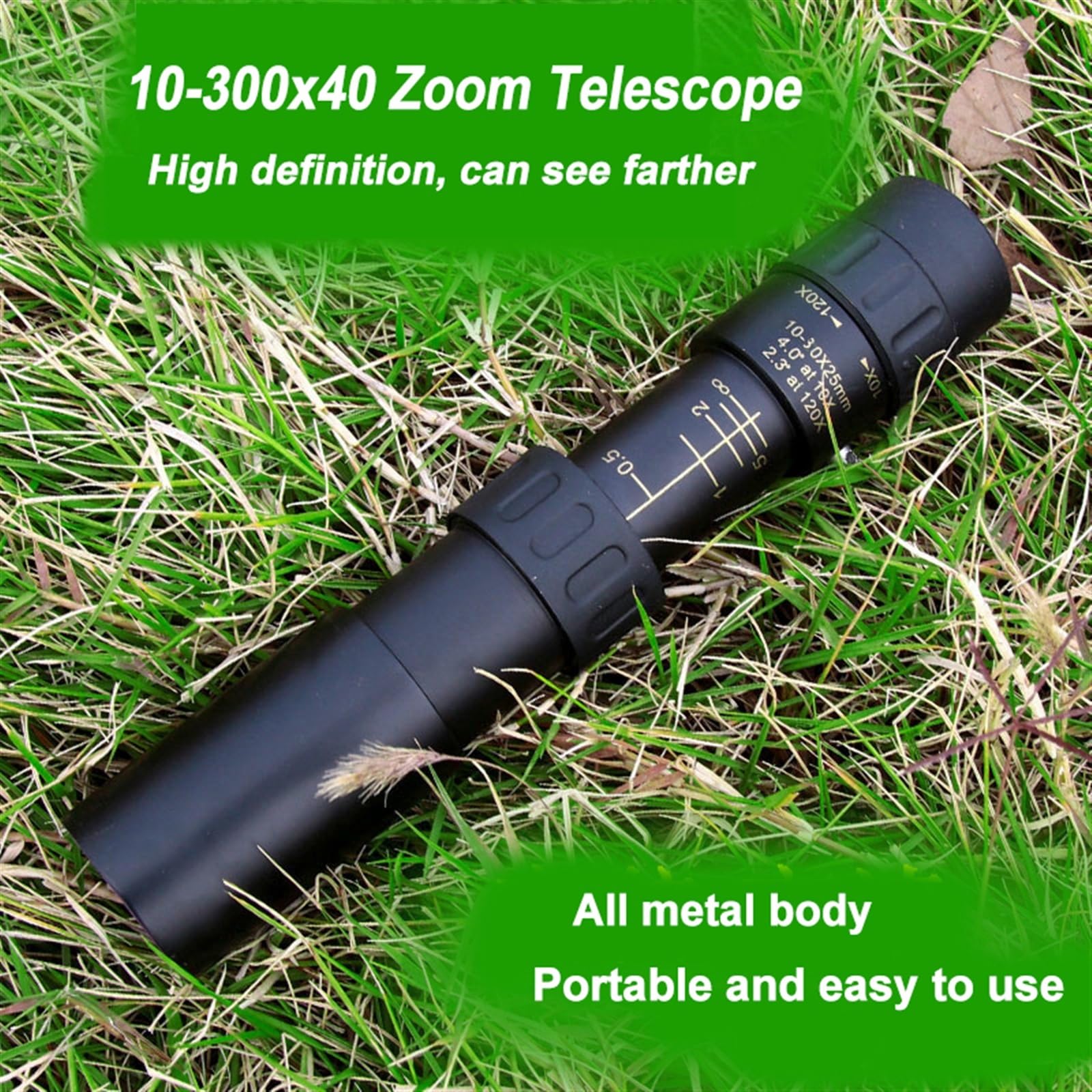 Binocolo Telescopio Zoom Monoculare in Metallo Telescopio Portatile Potente Binocolo con Treppiede e Supporto per Telefono per Campeggio Viaggio