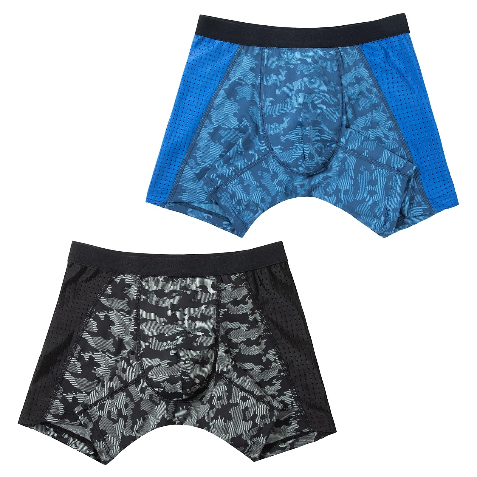 Carer Lot de 2 Boxers d’Incontinence Garçon Incontinence Légère 40 ml Capacité d’Absorption Camouflage Respirant Léger Doux Réutilisable Noir et Bleu Foncé Taille 110-116