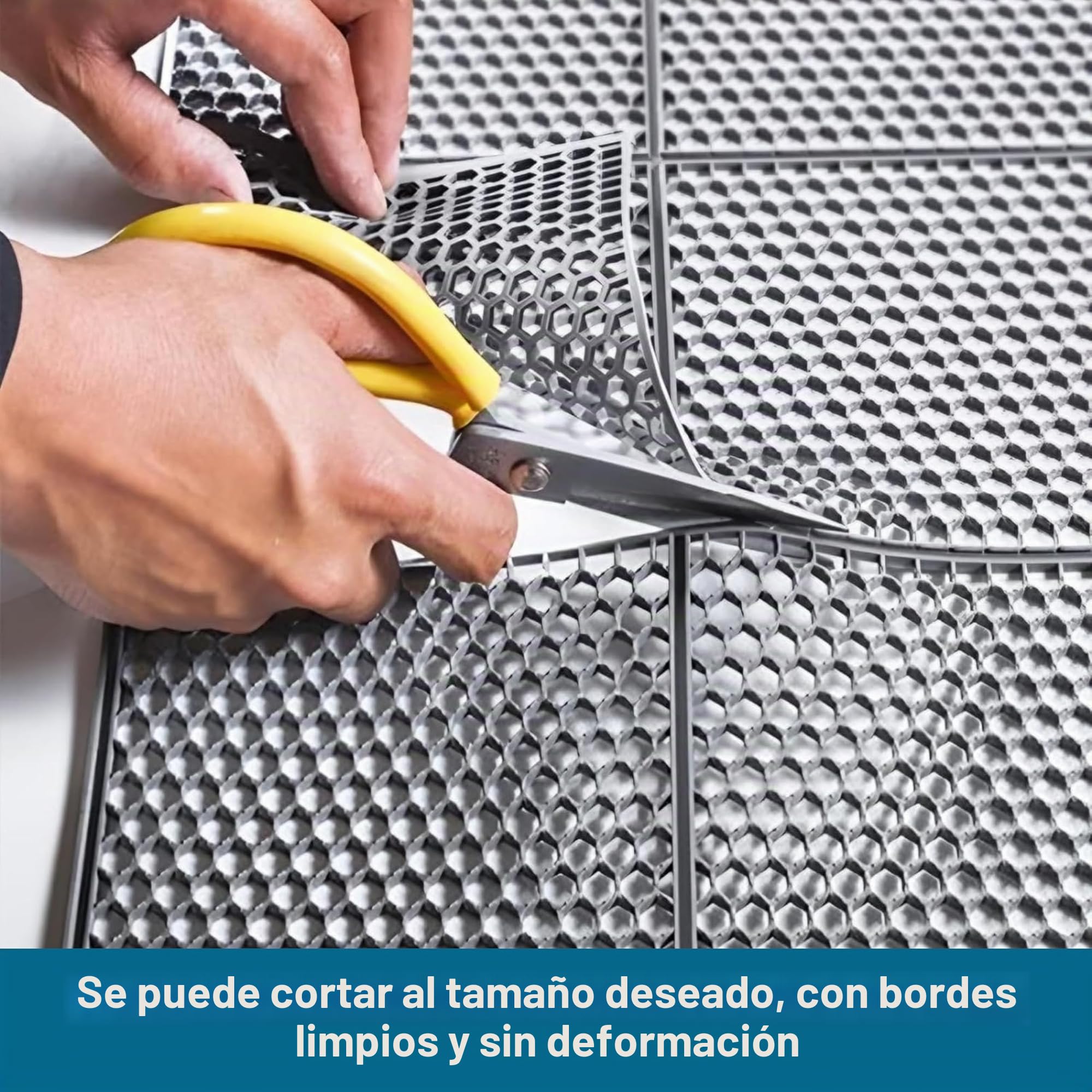 MYOYAY Alfombrilla de drenaje de 4 mm de grosor, 90 x 300 cm, antideslizante, alfombrilla de ducha comercial, alfombrilla de drenaje de malla de PVC, perforada, alfombrilla hueca de goma para cocina