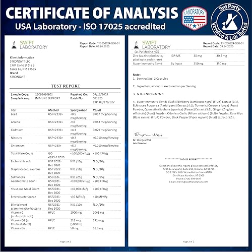 Miniatura 9 de StrongVit Suplemento NAD y paquete de apoyo inmunológico (120 cápsulas)