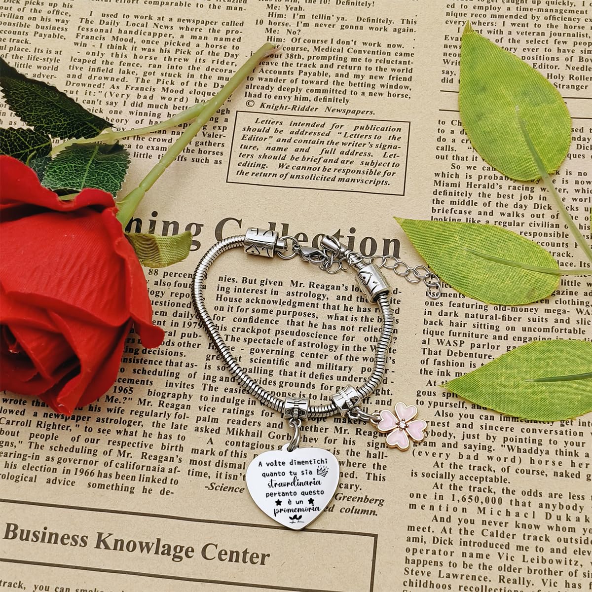 QTQTLP Regalo Amicizia Bracciale,Donna Bracciale Ispiratore Donna Ragazza per La Migliore Amica Regalo di Laurea, Regalo di Compleanno,Regalo di Natale