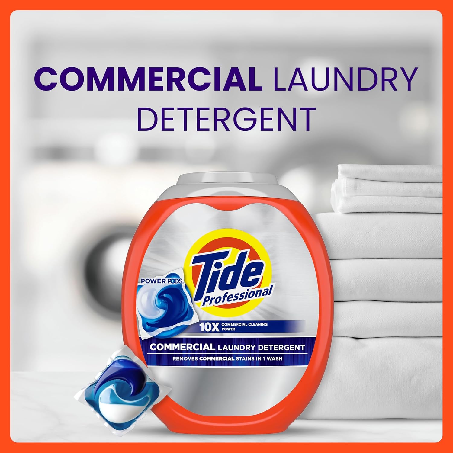 P&G PROFESSIONAL Tide Professional Commercial Power PODS Laundry Detergent, 63 Count (4 Count), 00030772141175