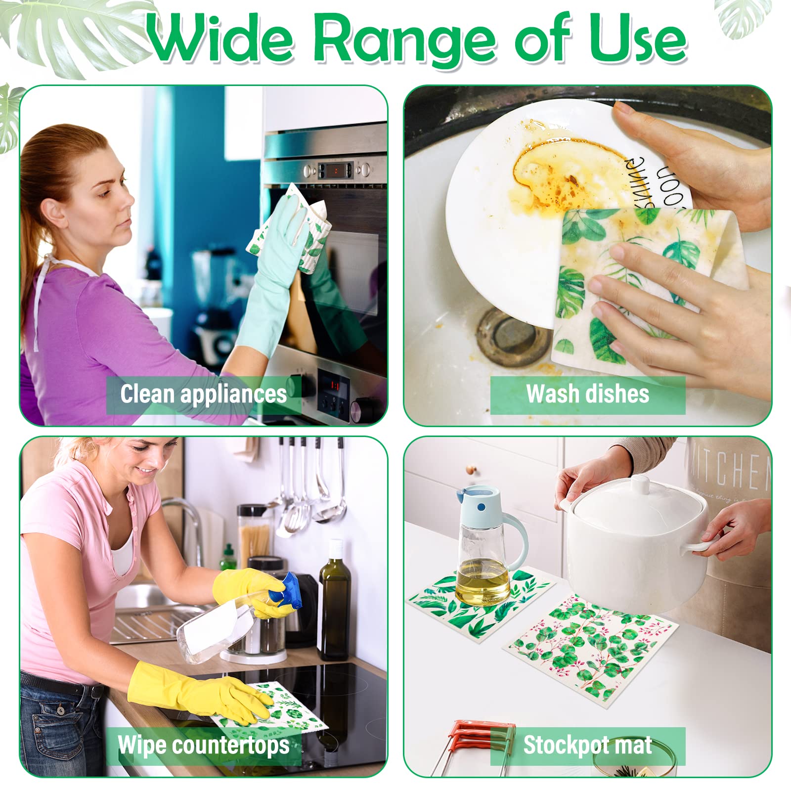 Lucomb Lot De 11 Torchons Suédois Pour Cuisine, Très Absorbants