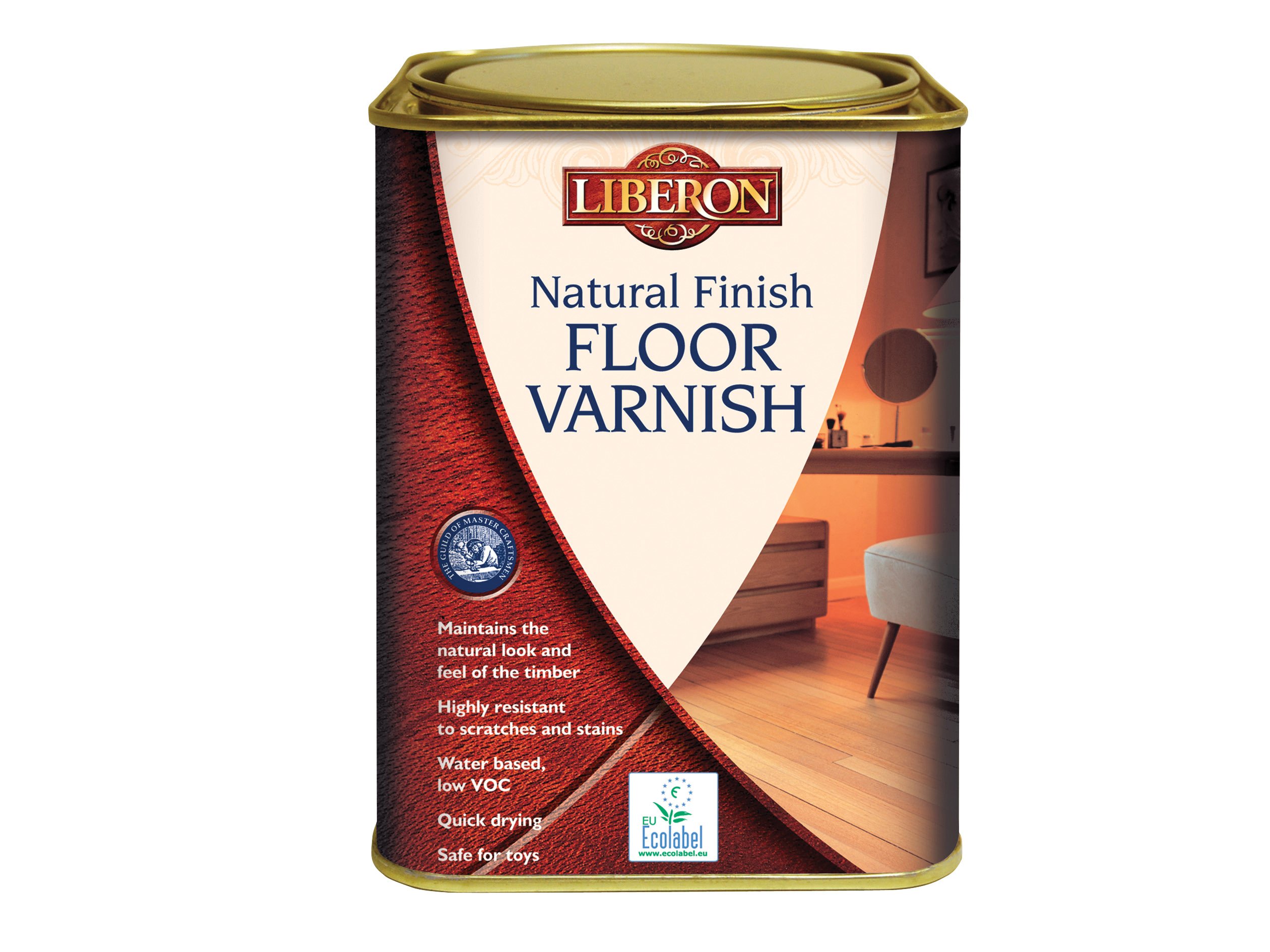 Liberon VWNCM1L Natural Finish Floor Varnish Clear Matt 1 Litre, 1l