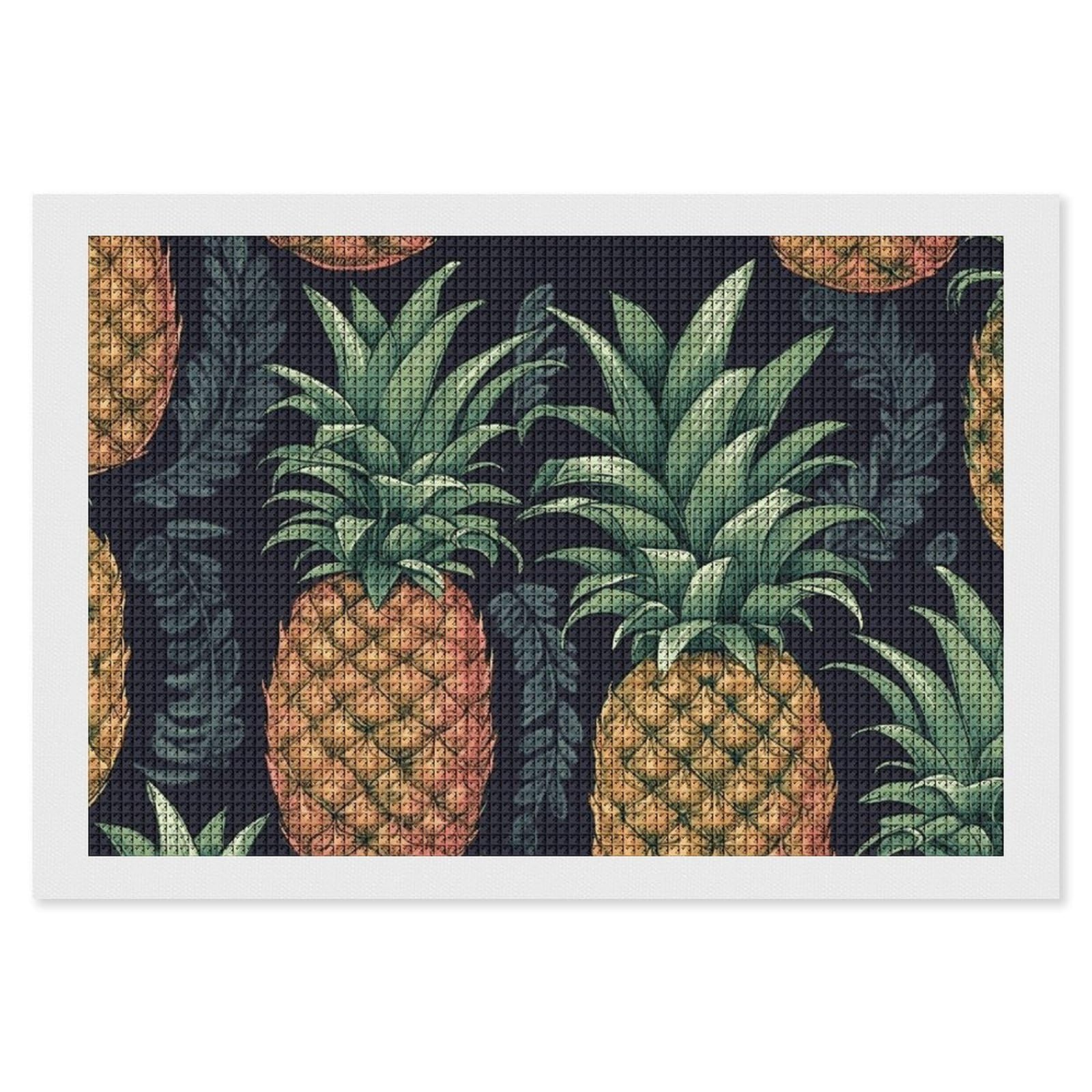 NONHAI Diamond Painting Kits for Adults - DIY Diamond Art Kits for Beginners - Full 5D Paint Drill Diamond Dots Paintings- Pineapple Diamonds Pictures Gem Art and Craft Wall Decor 8"x12"