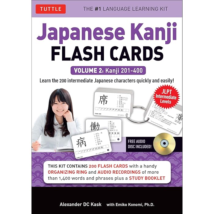 Buy Japanese Kanji Flash Cards Kit Volume 2: Kanji 201-400: JLPT ...