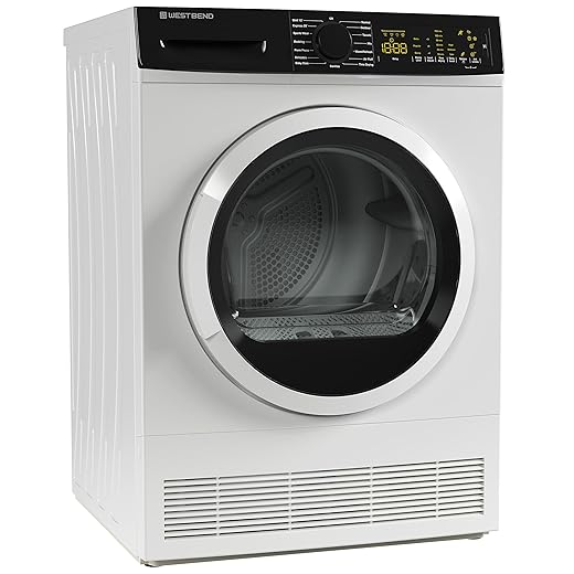 West Bend Clothes Dryer Compact Portable Front Loading for Laundry, Auto and Timed Dry Settings and Anti-Wrinkle, Perfect for Apartments, RV and More, 4-Cu.Ft, White
