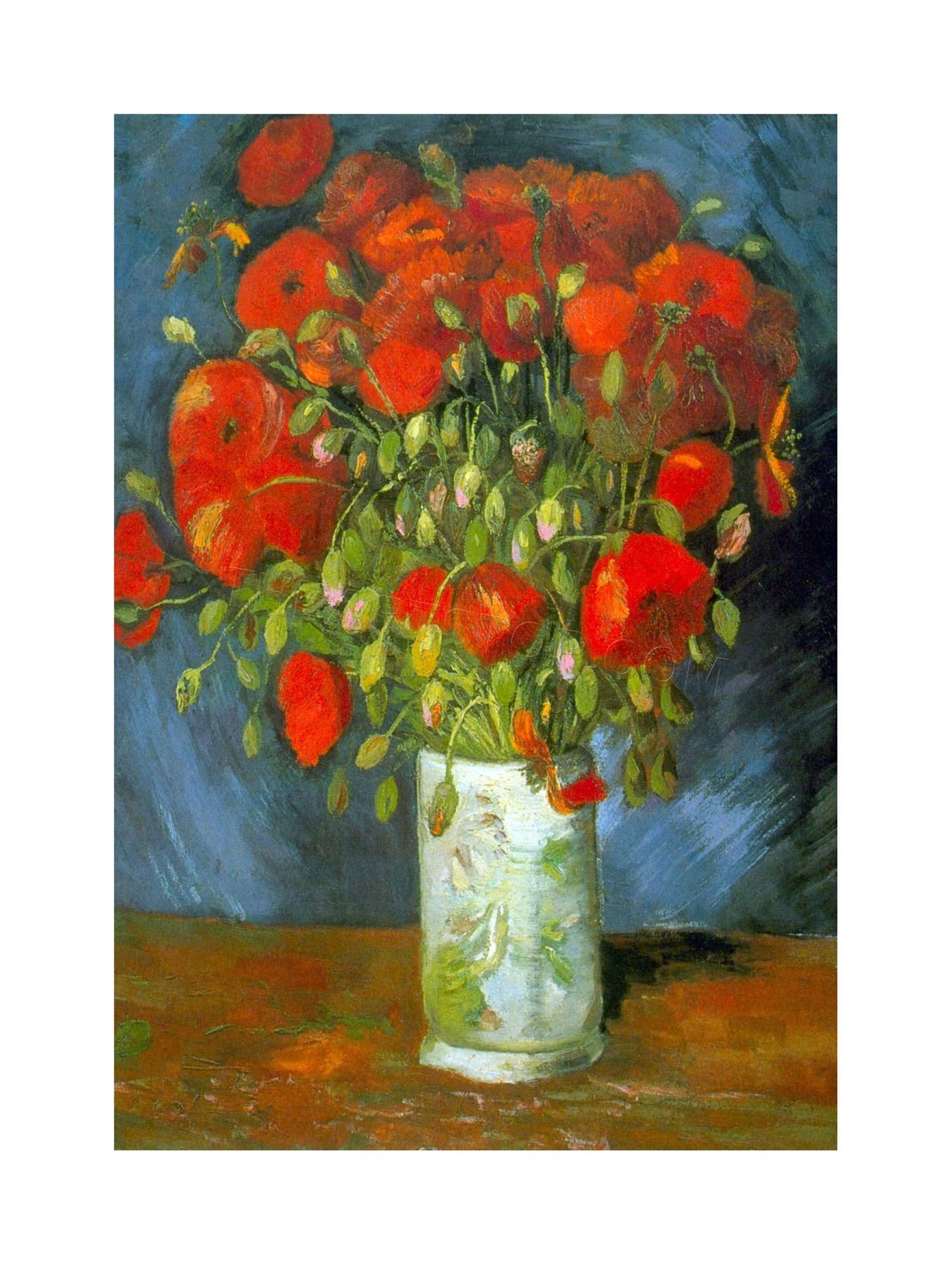 Wee Blue Coo Painting Van Gogh Red Poppies Old Master Wall Art Print
