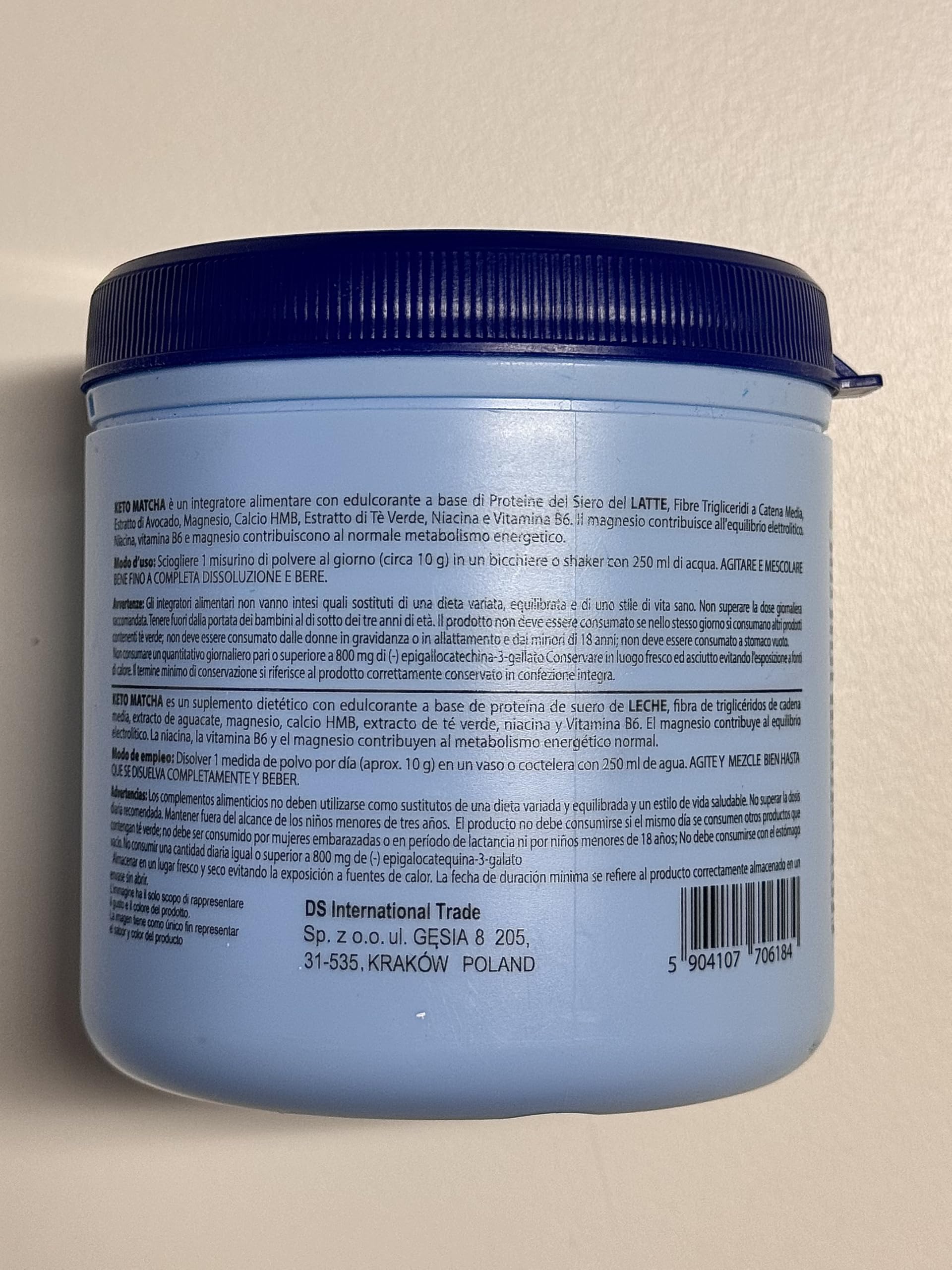 Keto Matcha Blue (150 g.) Poudre avec L-Carnitine