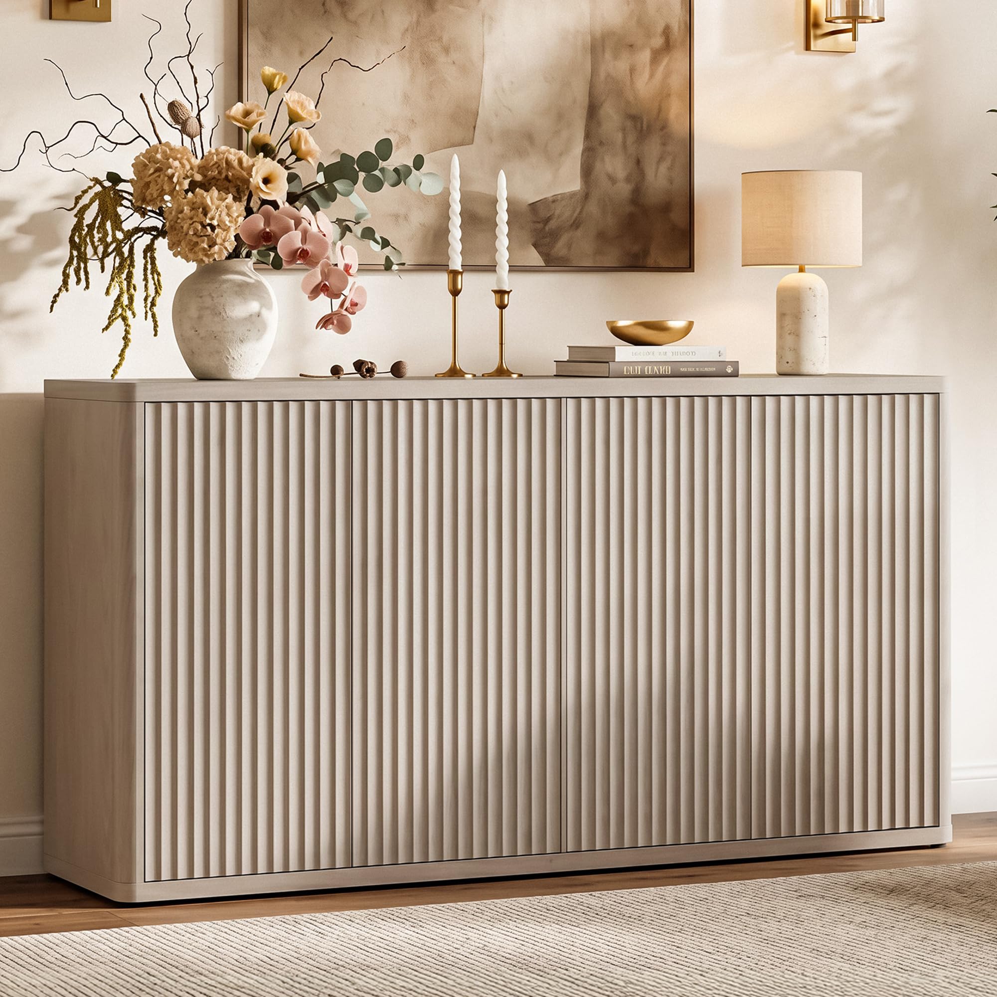 SICOTAS 66.3" Fluted Credenza