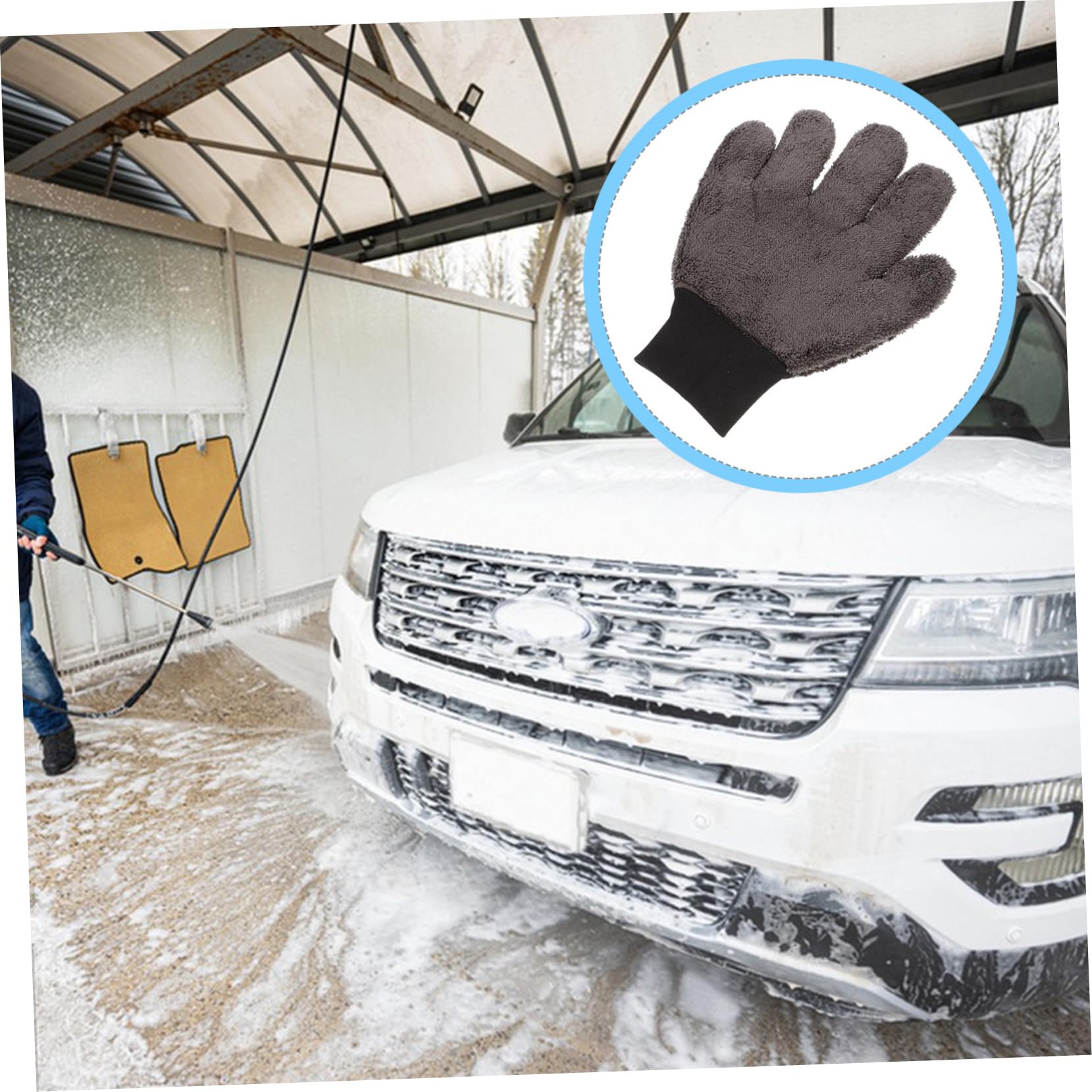 ULTECHNOVO 5 Stück Autowaschhandschuhe Reinigungshandschuhe Autowaschhandschuh Staubhandschuh Reinigungshandschuh Für Autowaschhandschuh Für Autoaußenwaschhandschuh Autowaschhandschuh