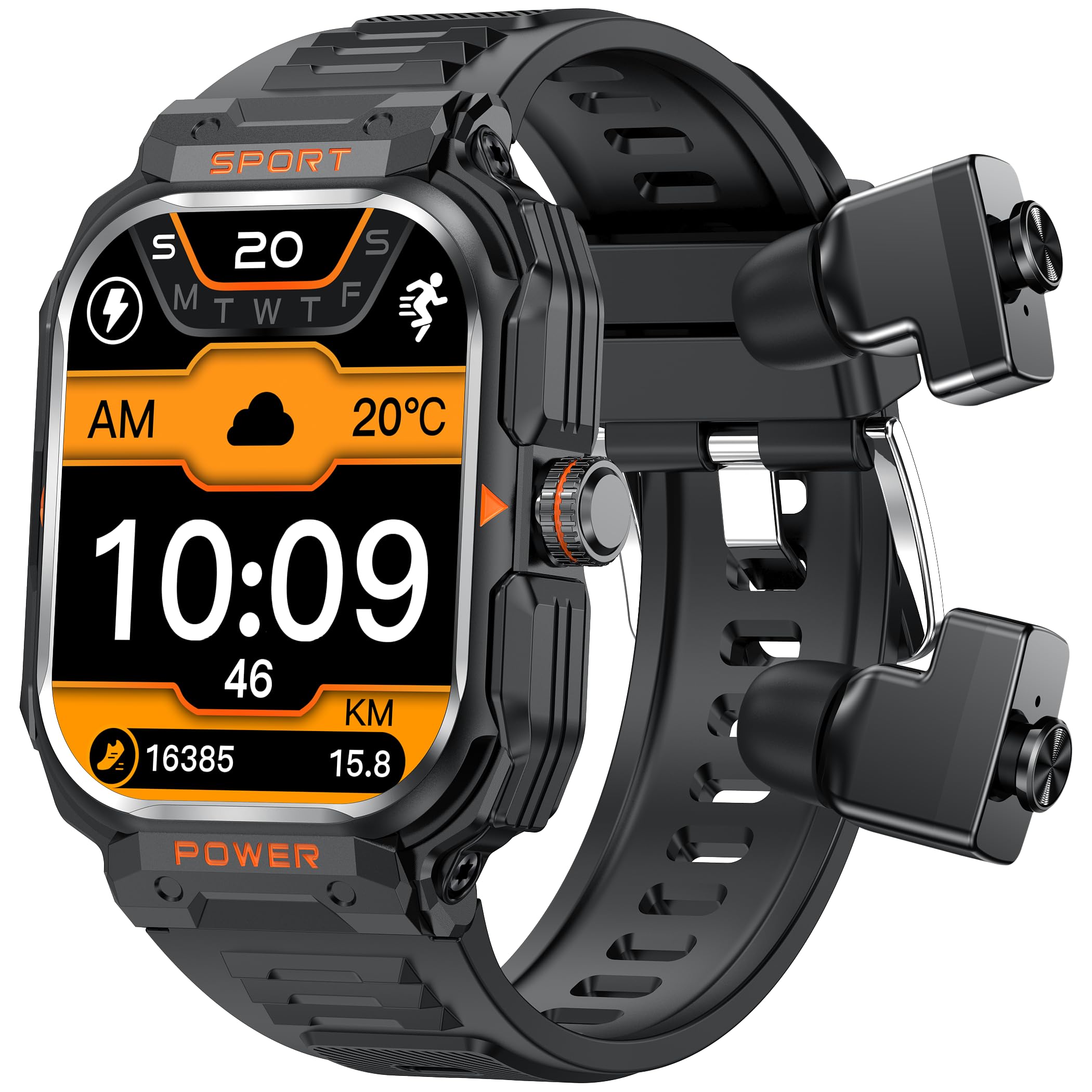 military smart watch for men with outdoor tactical features