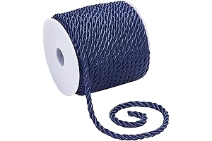 PH PandaHall Blue Decorative Twisted Rope Ribbon