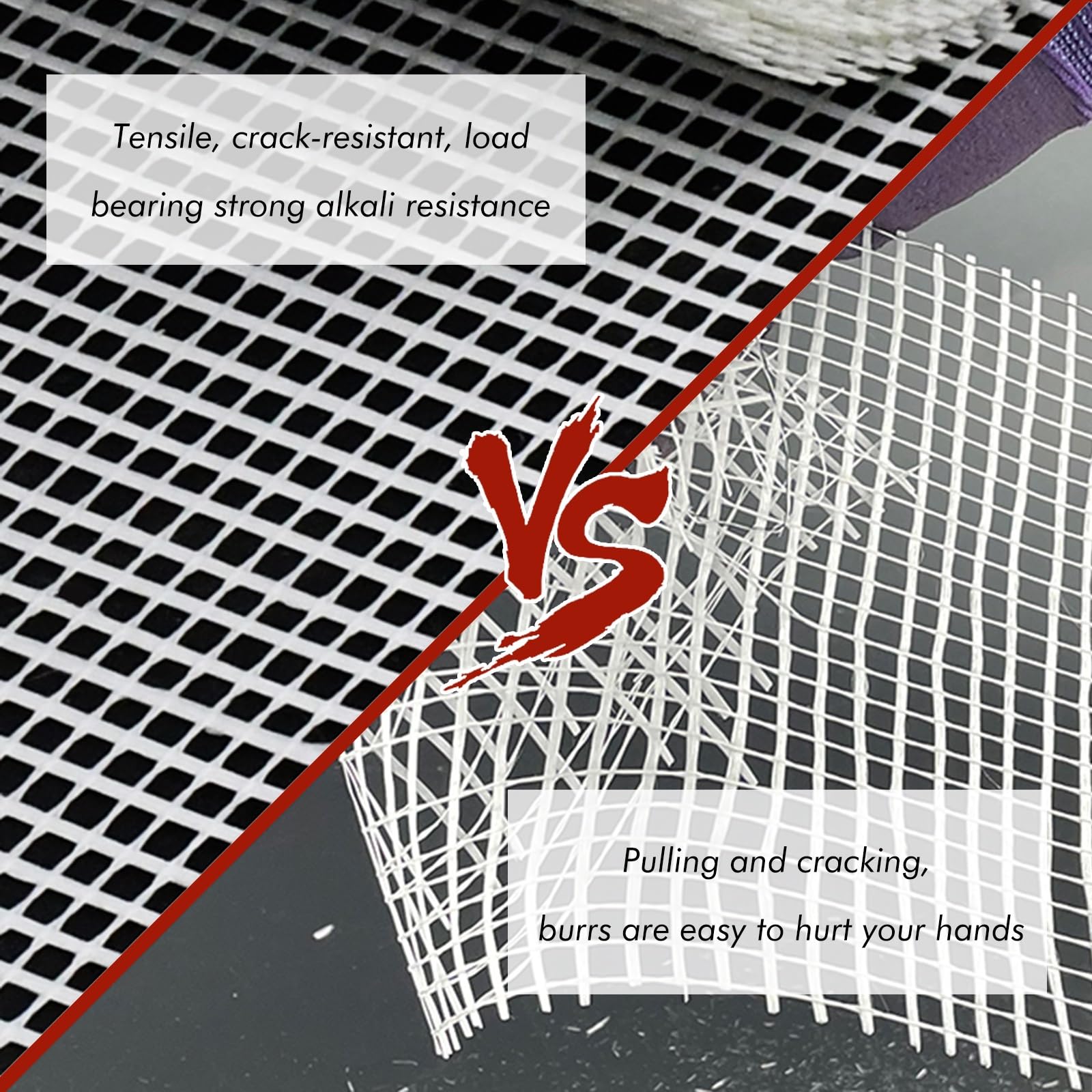 Exterior Stucco Wall Mesh Repair, Reinforcement Anti Seepage Anti Cracking Drywall Joint Mesh, Gypsum Tiling Fiberglass Mesh Roll/Prevention Mesh Cloth(L 50m/164ft,Orange 0.5cm(1/5in))