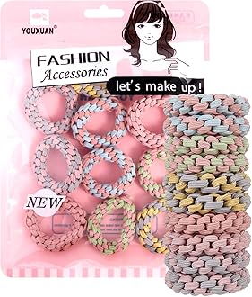 Youxuan Elastic Hair Ties for Women - No Damage, No Slip, No Pull Hair Bands - Comfortable Handmade Braided Polybands for Girls - 10-Pack Morandi Color Polyester Scrunchies