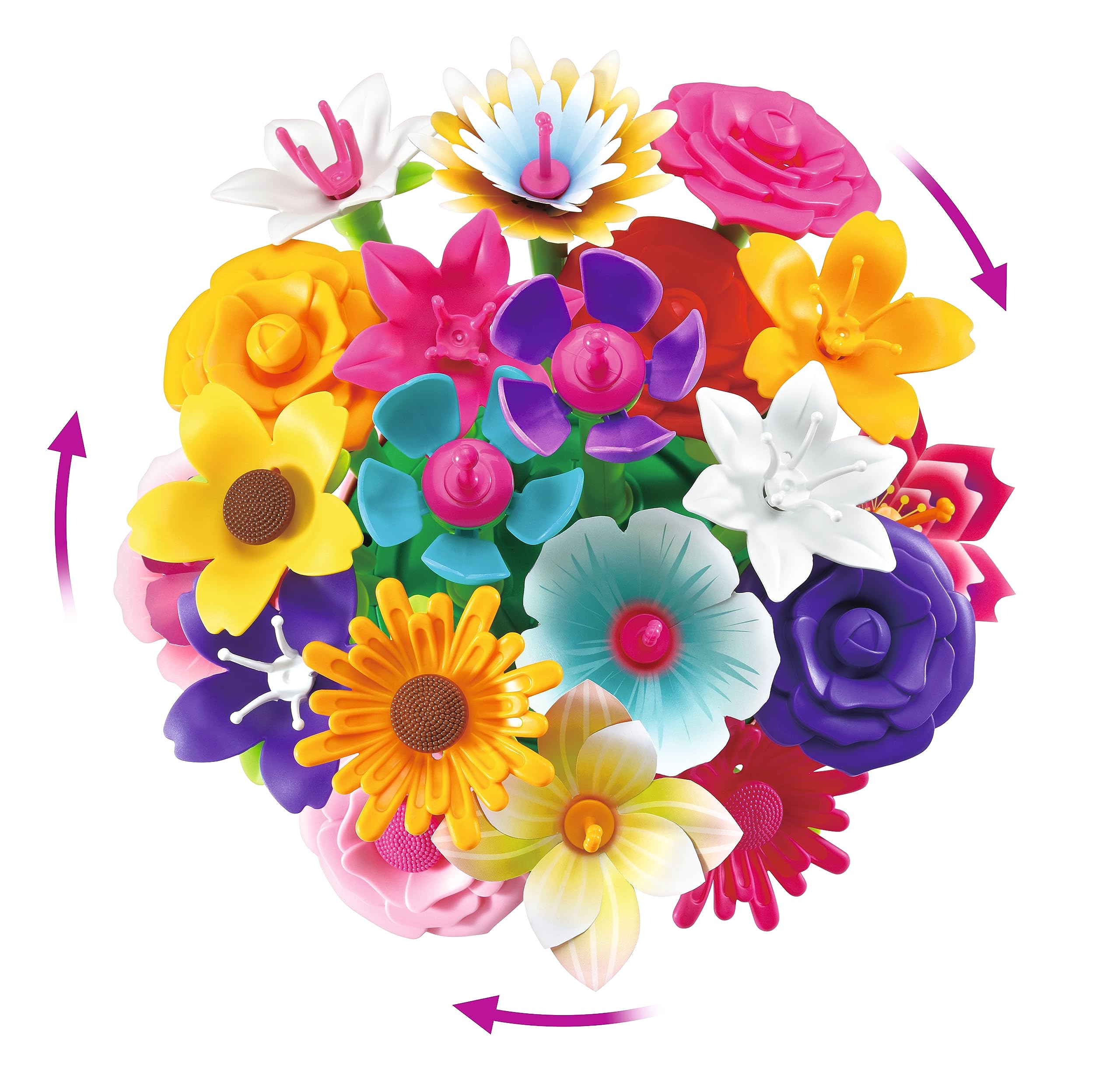 VTech - Créa-Fleurs Magiques, Atelier Créatif Enfant, Bouquet de Fleurs Musical Fabriqué avec des Matériaux Plus Durables, Loisir Créatif, Cadeau Enfant de 4 Ans à 10 Ans - Contenu en Français