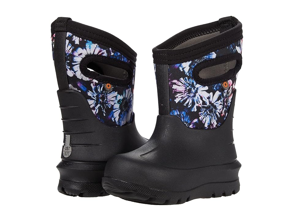 Bogs Kids NeoClassic Real Flowers (Toddler/Little Kid/Big Kid) (Black Multi) Girl's Shoes Big