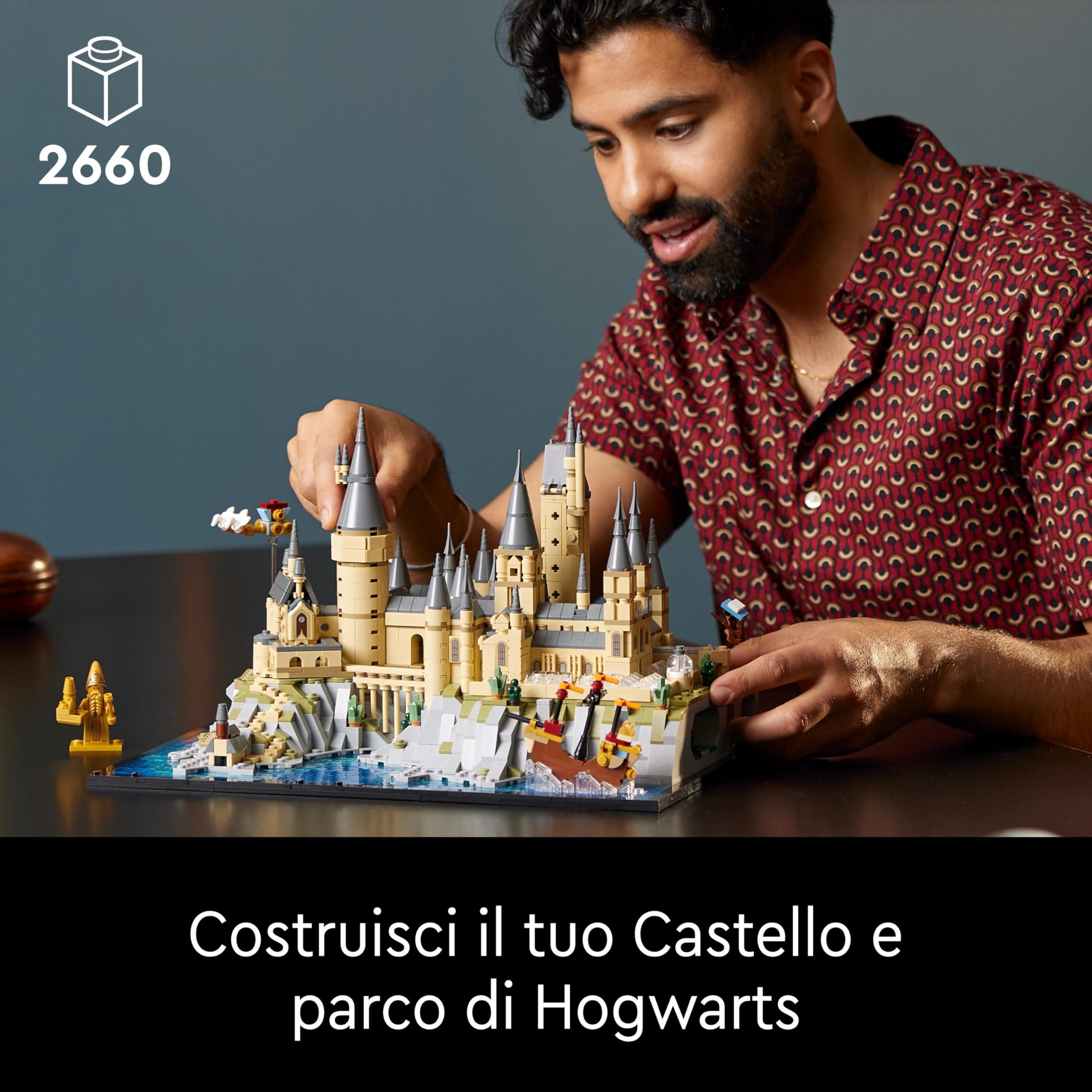 LEGO 76419 Harry Potter Castello e Parco di Hogwarts, Kit di Modellismo da Esposizione per Fan e Adulti, Set con Luoghi Iconici: Torre dell'Astronomia, Sala Grande, Camera dei Segreti e altro