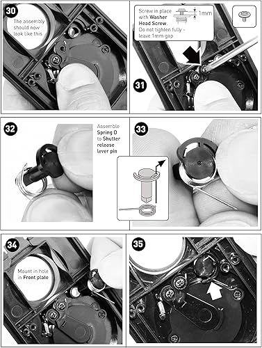 Miniatura 9 de DEVMO Compatible con DIY Lightnes Classic Retro Holga Lomo Recesky TLR Cámara 1.378in Film Twin Lens Reflex Kit