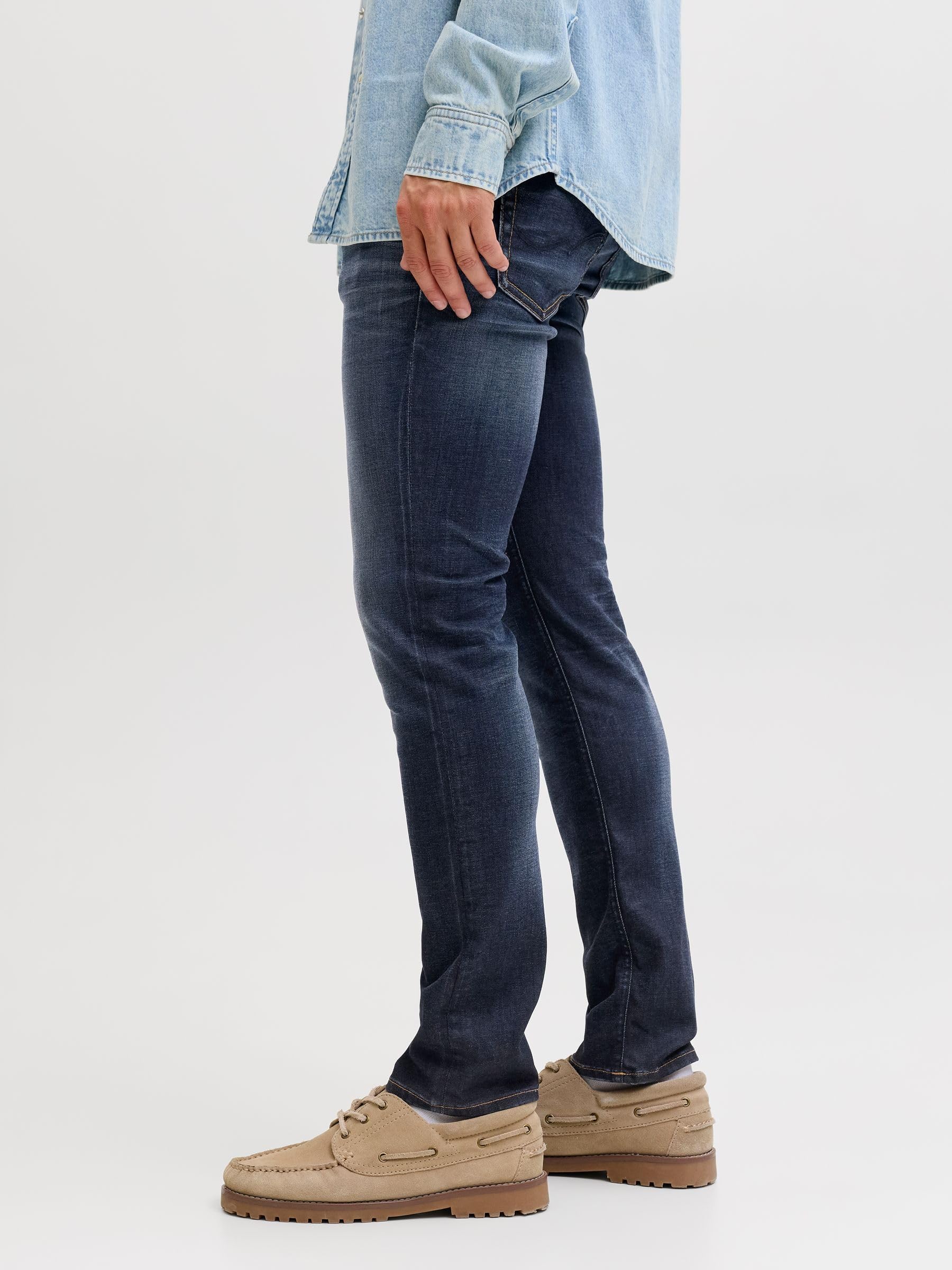 JACK & JONES Male Slim/Straight Fit Jeans Tim Original AGI 005