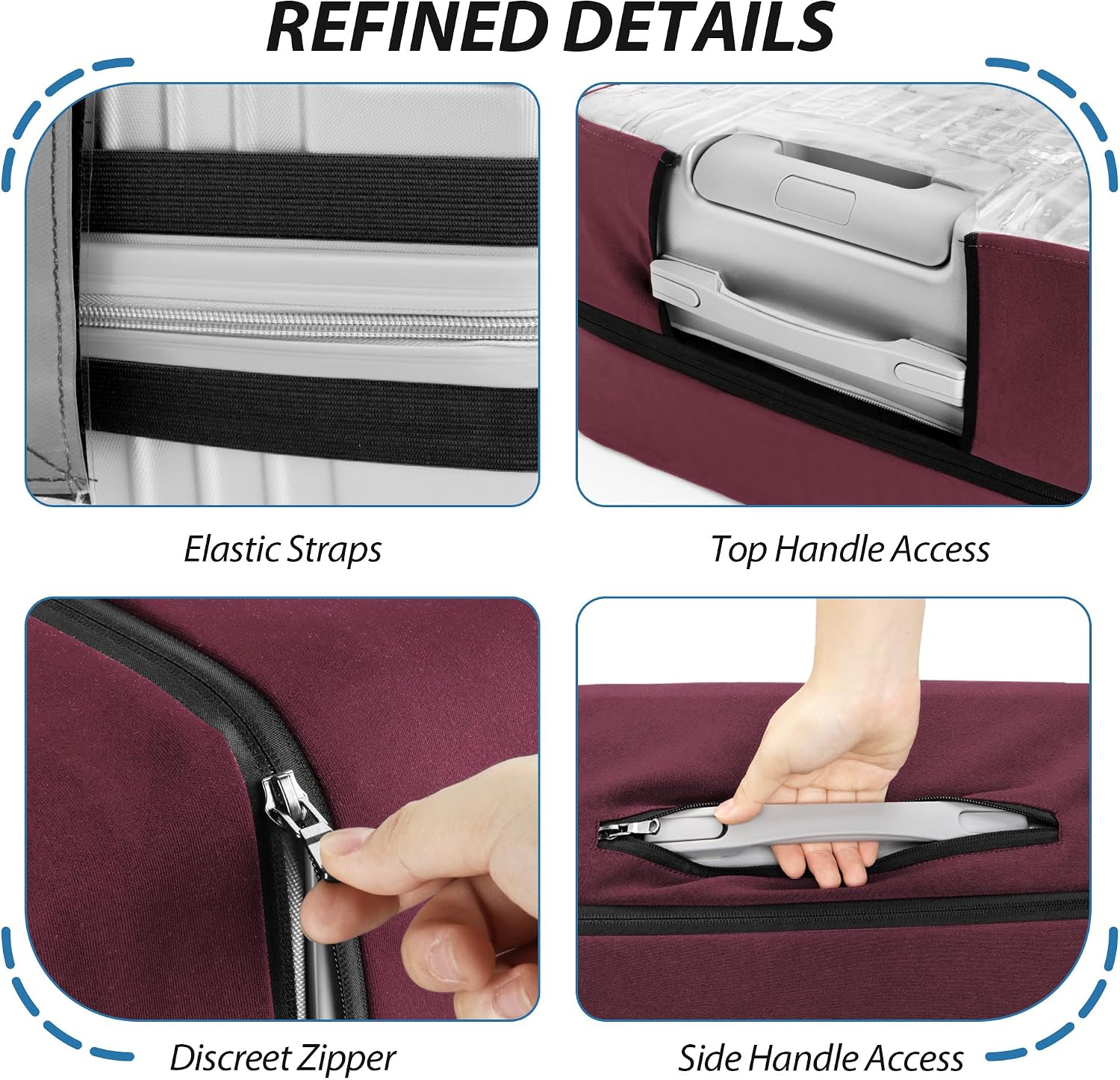 Transparent PVC Suitcase Cover, No Disassembly Required Clear Luggage Protector Suitcase Cover