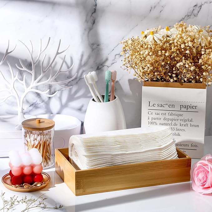 2 Bandejas de Baño de Bambú CHENGU para Toilet y Encimera miniatura 4