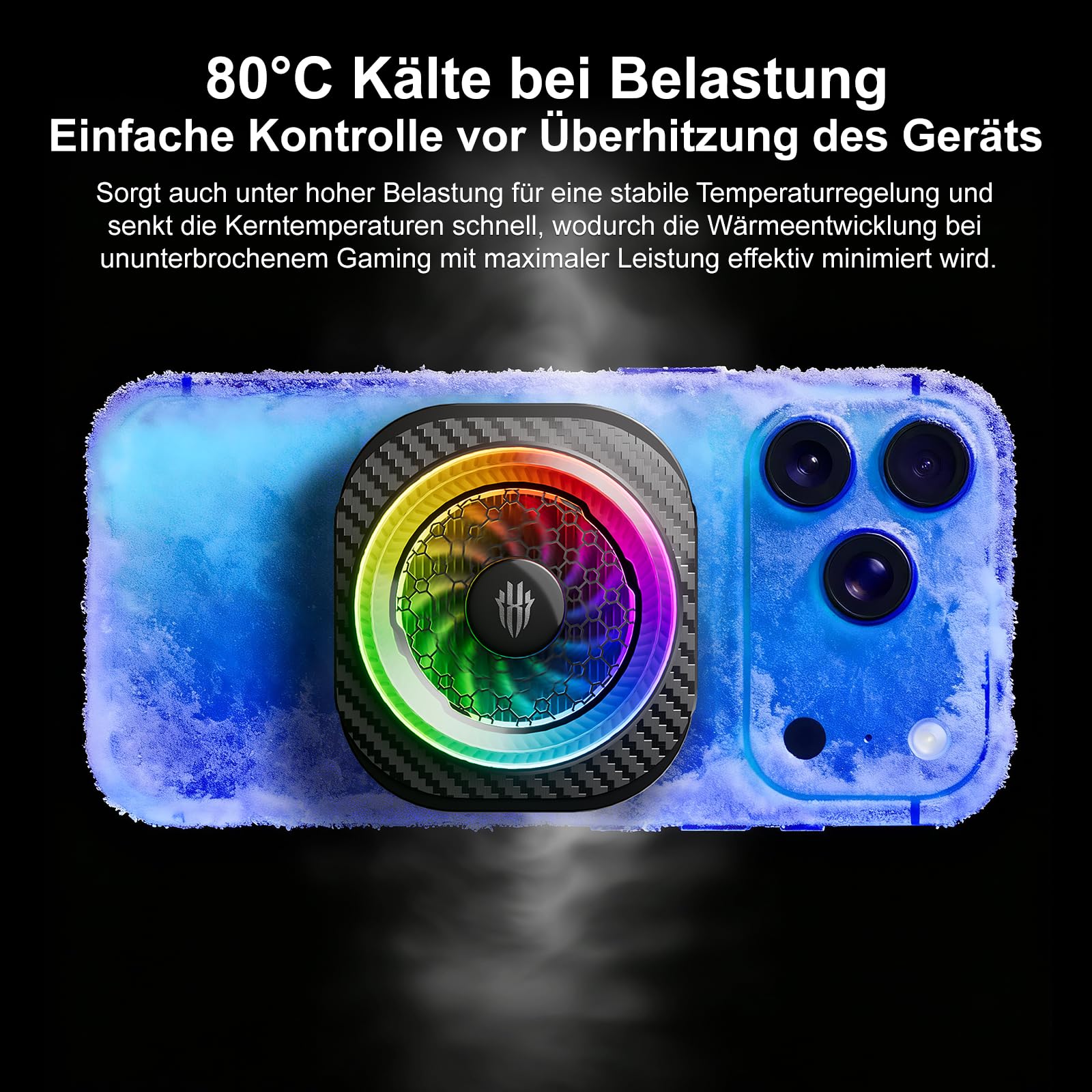 Nubia REDMAGIC 8 Pro Handy Kühler 36W Magnetischer & Clip Kühlventilator für iPhone Android iPad