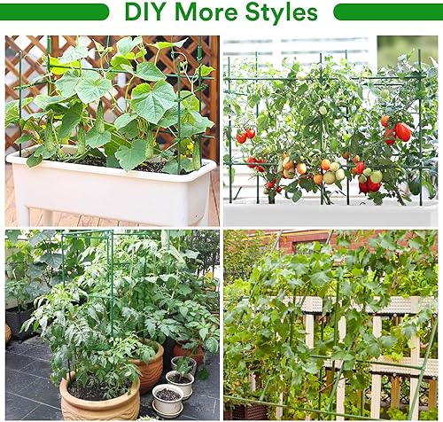 Miniatura 6 de 104 estacas de jardín, paquete de 40 estacas gruesas de tomate de fibra de vidrio, estacas resistentes para plantas de interior y exterior, soportes