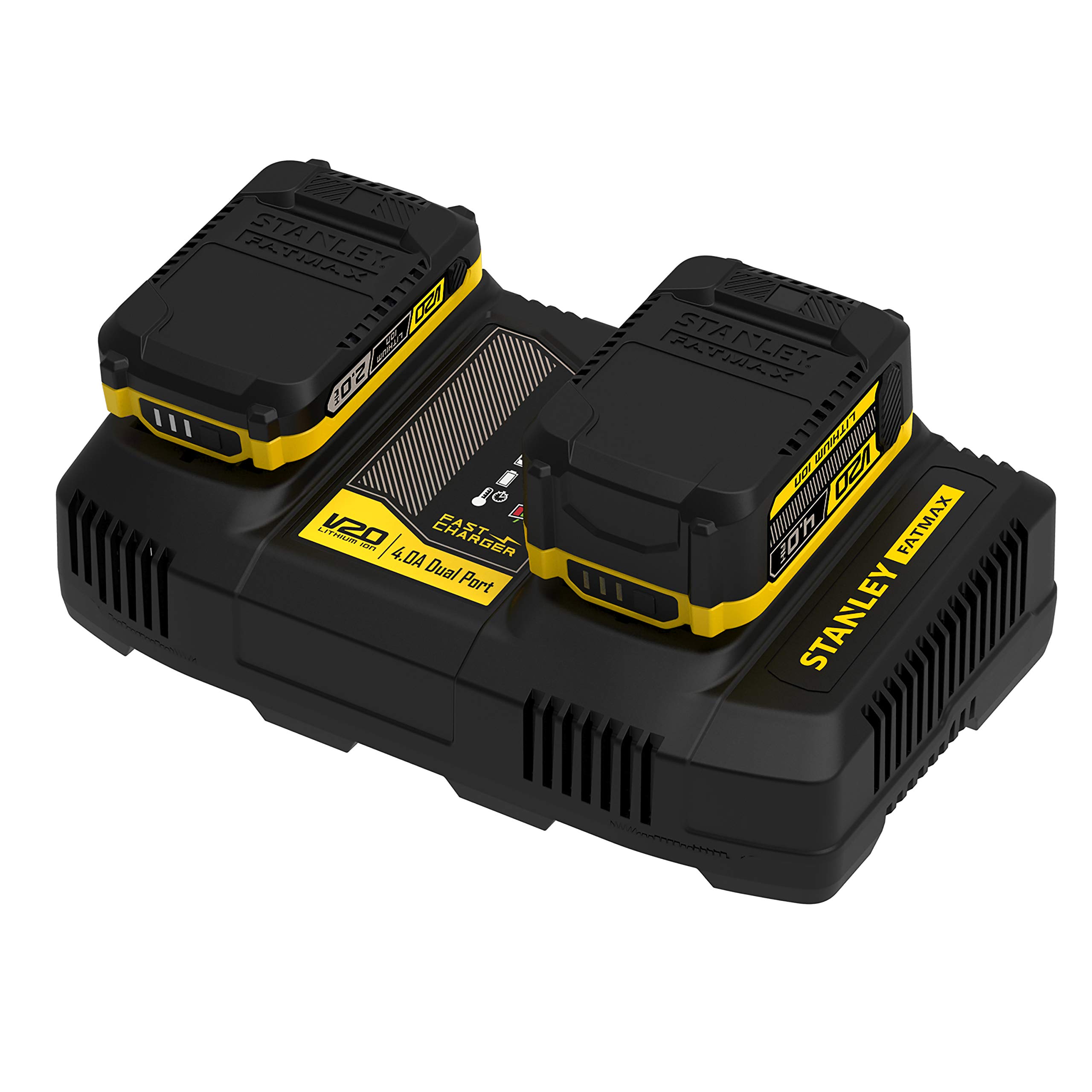 Stanley Caricabatterie Dual V20 Li-Ion 18V 4A, multicolore