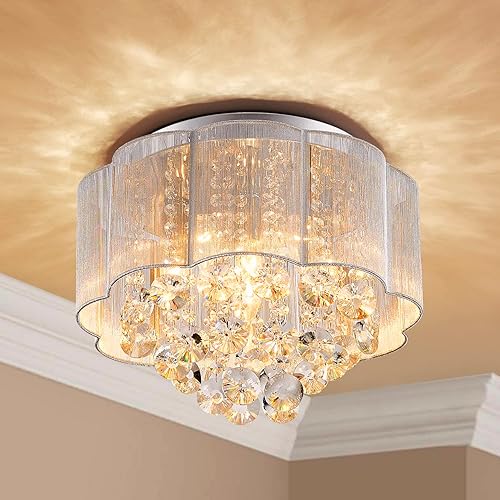 Miniatura 2 de AGV LIGHTING 20102 - Lámpara de techo moderna de cristal con forma de gota de lluvia, perfecta para comedor, baño, dormitorio, sala de estar, 6