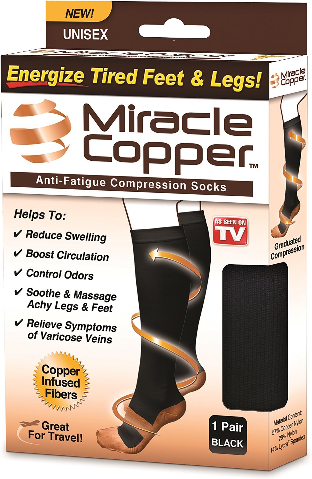 MCSLXL Anti-Fatigue Compression Socks (Large/Extra Large)