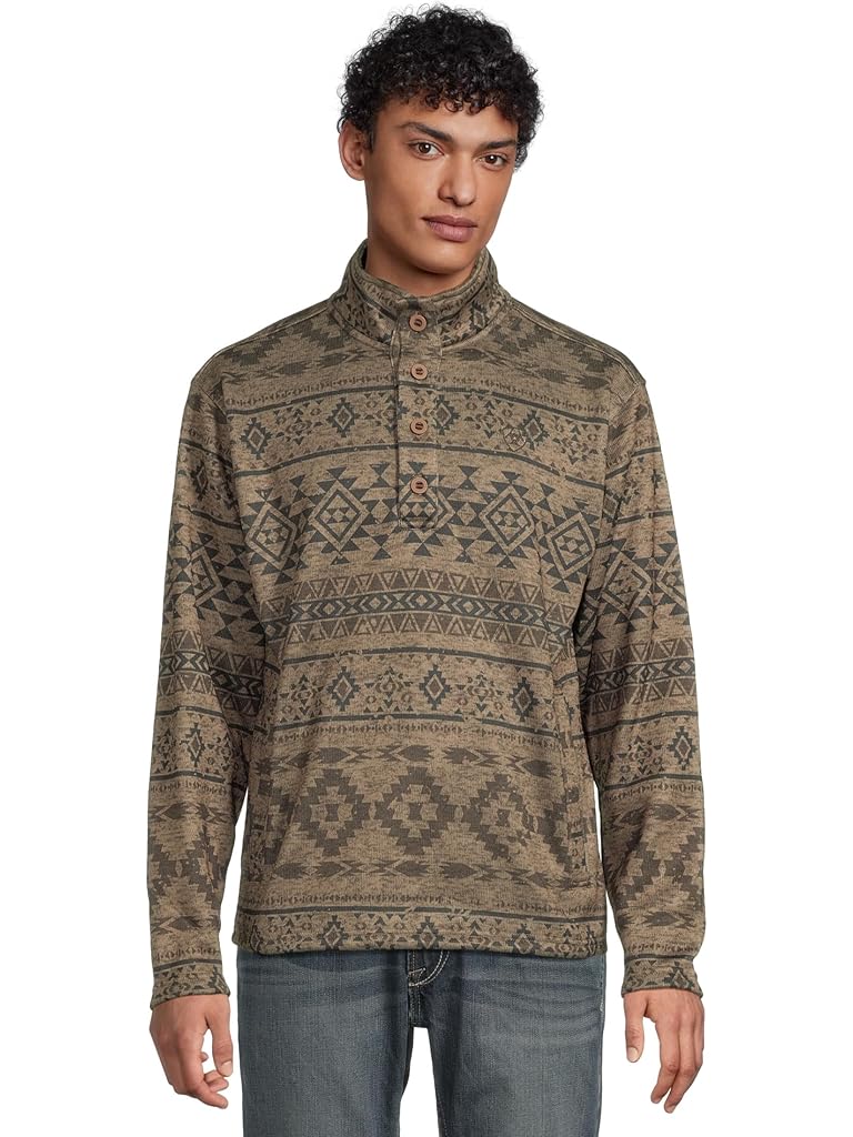 Brown Ariat Caldwell 1/4 Button Sweater