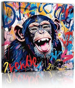 Amazon.co.jp: カラフルな落書きポップアートポスタープリント面白い