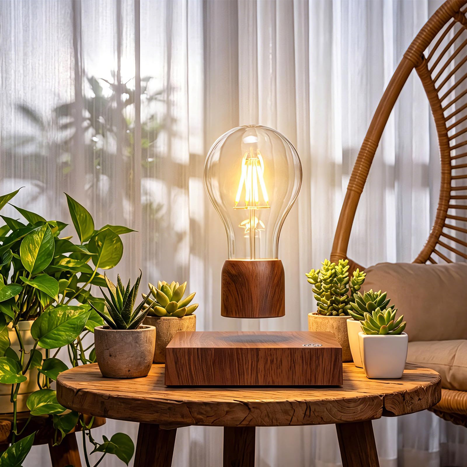 levitazione magnetica fluttuante lampada da tavolo a LED lampadina senza fili per regali unici, arredamento della camera, luce notturna, scrivania arredamento casa ufficio Tech giocattoli