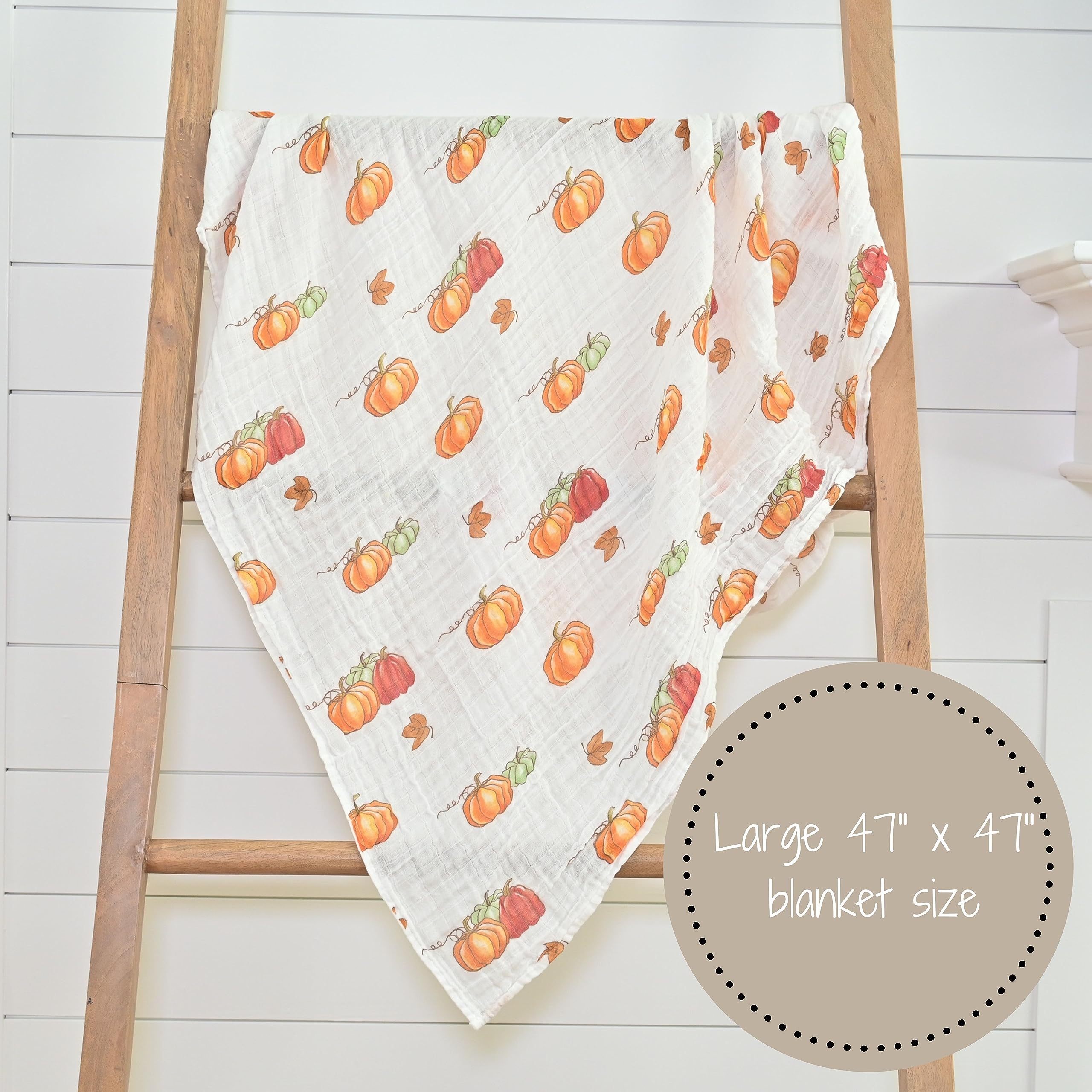 LollyBanks Muślinowy koc do przewijania | 100% bawełna | koc dla noworodka i niemowląt | duży 120 x 119 cm dla dziewcząt | lekki i oddychający |