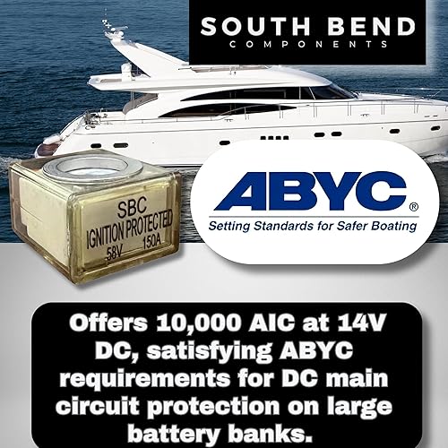 Miniatura 59 de South Bend Components Paquete combinado de fusible de batería de 250 A (MRBF) y bloque de terminales, 58 V CC máximo, IP66, protección contra