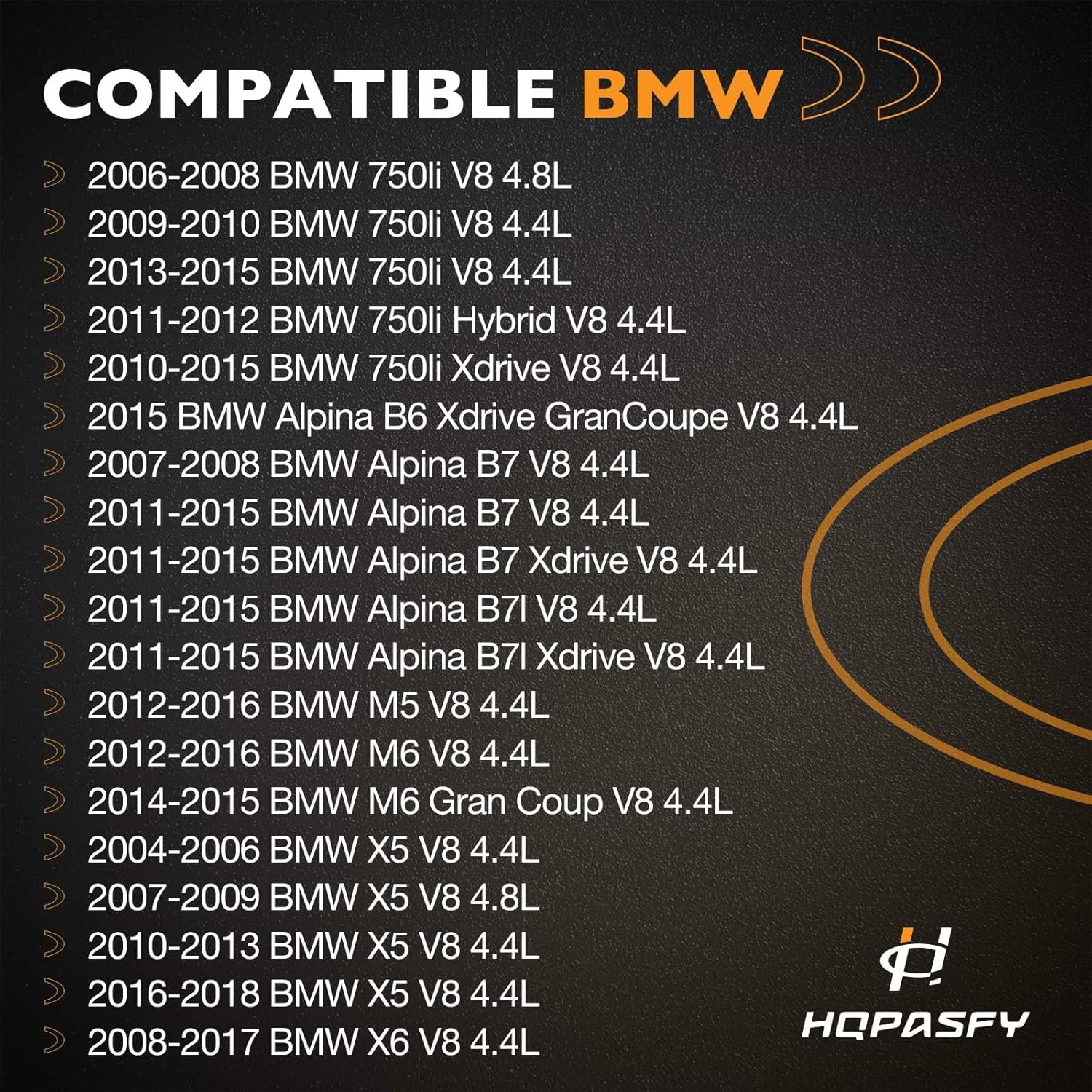HQPASFY Ignition Coil Packs, Compatible with 2002-2018 BMW 750li/550i/650i/750i, X5/X6, 545i/645ci/745i/745li, Alpina B6/B7/M5/M6 4.4L 4.8L, Replaces# 0221504470, UF-592 (8 Pcs)