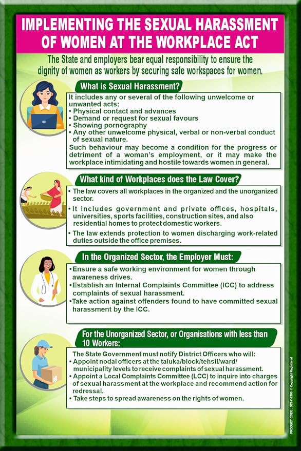 Implementing the Sexual Harassment of Women at Workplace Poster | POSH ...