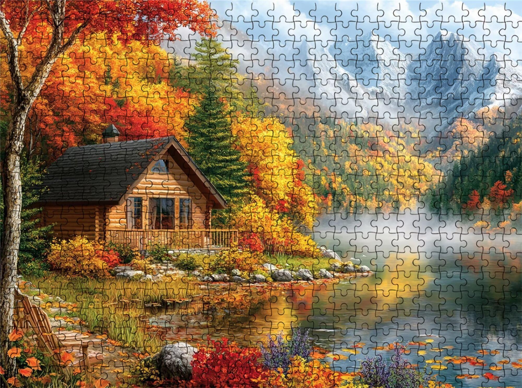 Puzzle 6000 elementów, budka krajobrazowa puzzle 6000 elementów dorośli i dzieci, premium artystyczna łamigłówka, 179,5x105,5 cm Klasyczna gra puzzli dla dorosłych, dekoracja domu, prezent dla