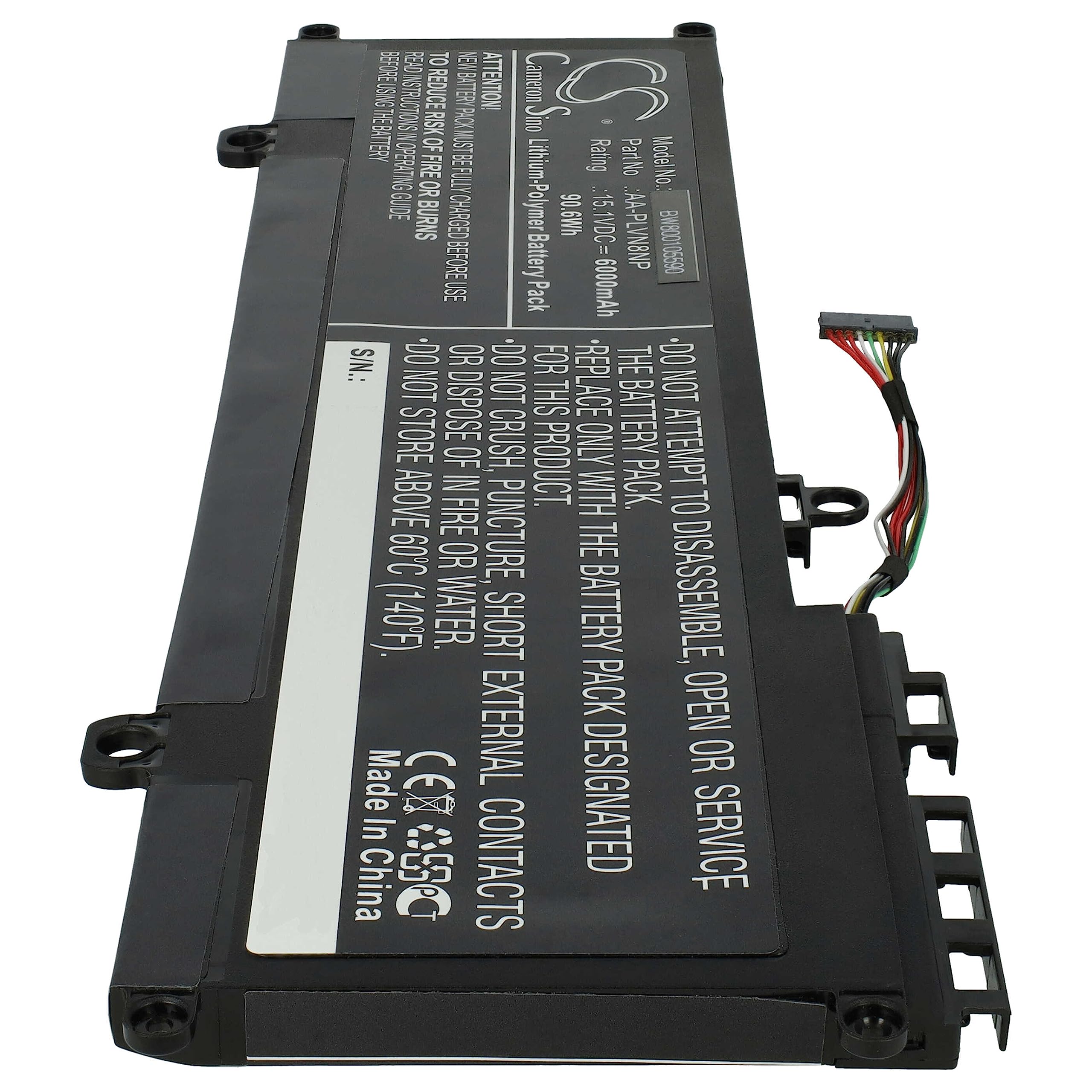 vhbw Zamiennik baterii Samsung AA-PLVN8NP, BA43-00359A do notebooka (6000mAh, 15,1V, Li-Poly)
