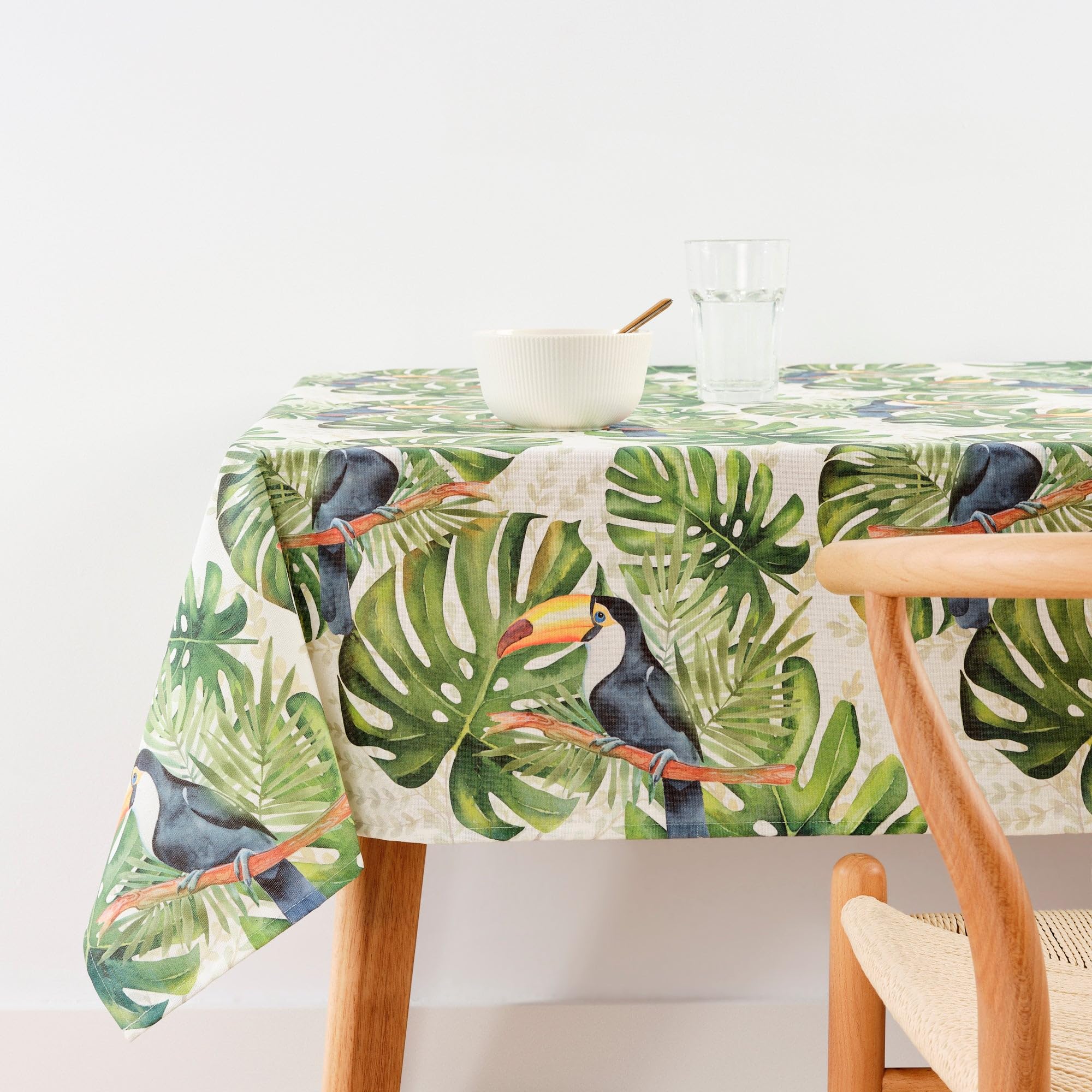 BELUM | Stain Resistant Tablecloth Size 300 x 140 cm - Extra Soft Touch Tablecloth Colour Multicolor - Tablecloth 100% Made in Spain Fabric 100% Organic Cotton - Tablecloth Model 0120-412