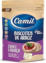 Biscoito de Arroz Integral com Chia e Linhaça Camil Pct 150g