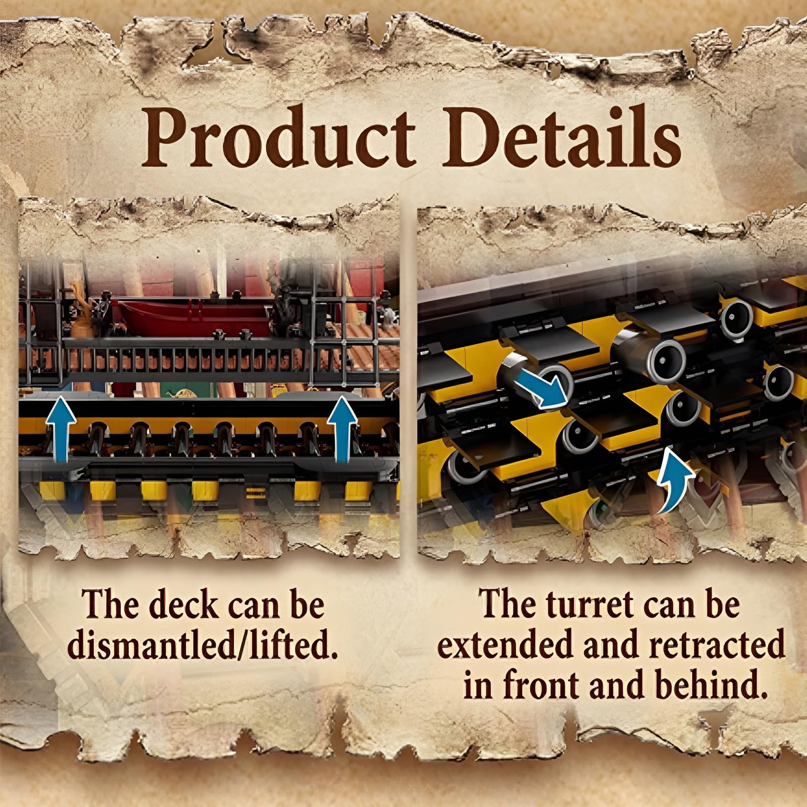 DzirePada Endeavour Schiff Bausteine Bausatz, 2475Stück Piraten Boot Modell Spielzeug, MINT Segeln Schlachtschiff Klemmbausteine Kit, Ideen Geschenke für Jugendlicher Erwachsene