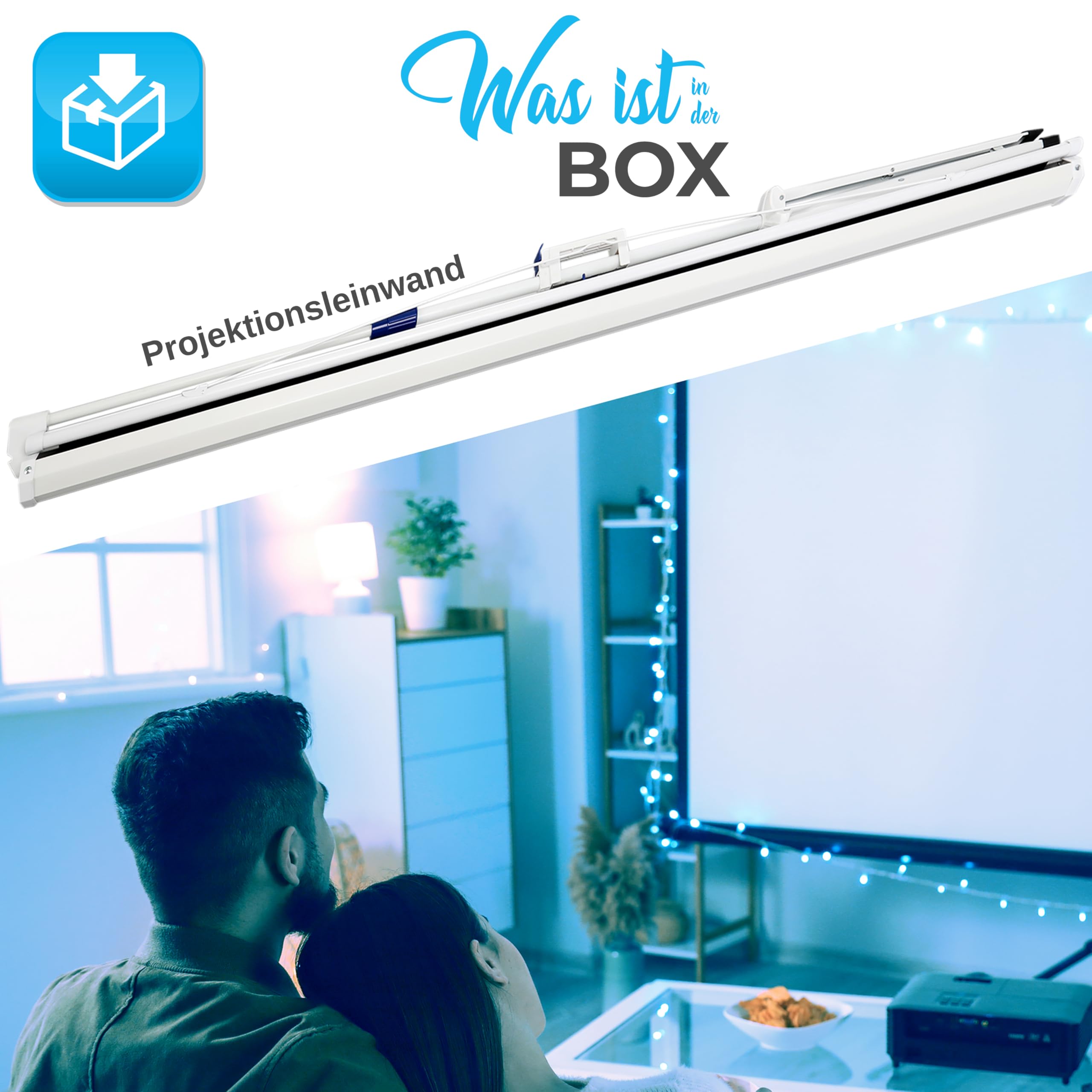 Pyle Leinwand Beamer Rollo – Bild 2