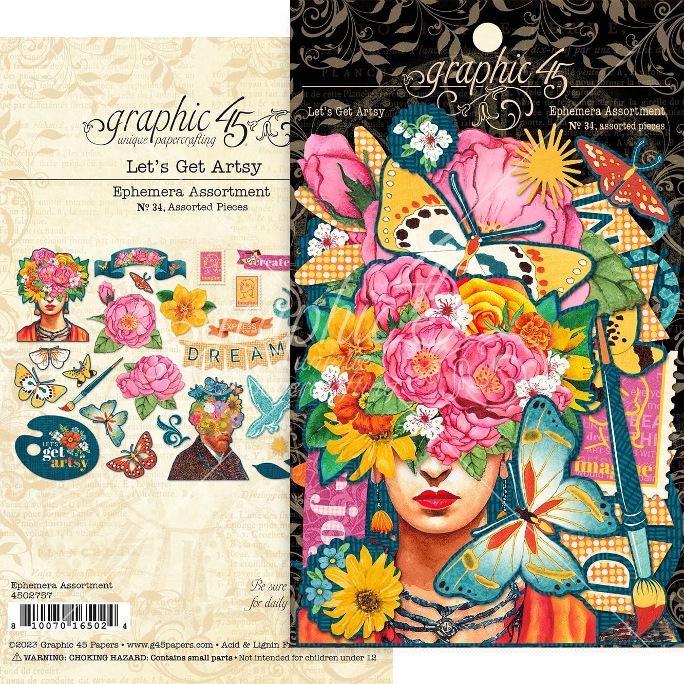Graphic 45 Ephemera Die-Cut Assortment-Let's Get Artsy