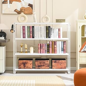 新品◆ ラック 棚 オープンシェルフ 幅120cm 4段 オープンラック 木目調 Amazon｜HCHQHS ラック オープンシェルフ 4段 木製 収納 本棚