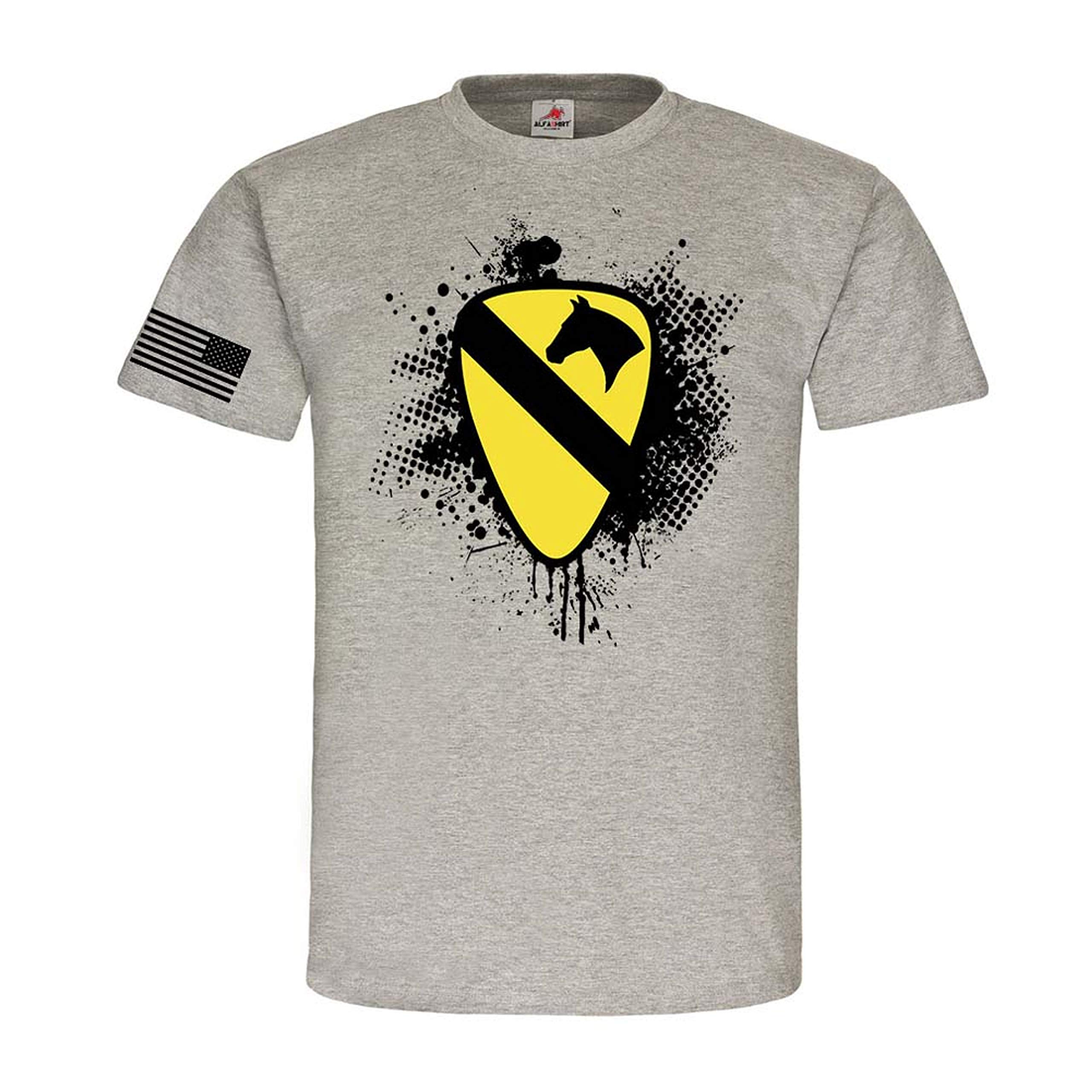 1st Cavalry Division Vietnam Insigne T-shirt US Army Huey Gris Large #24632 - 3