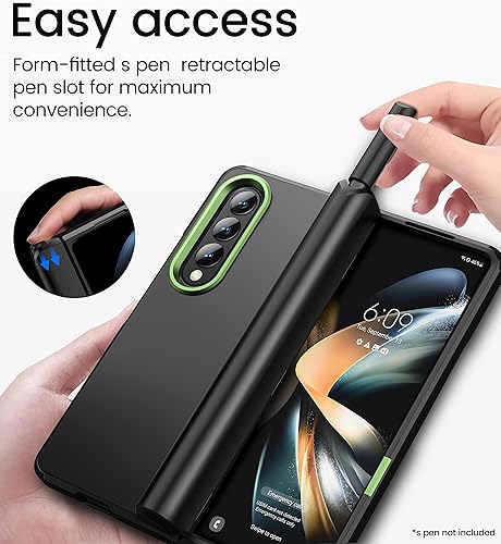 Miniatura 3 de Funda compatible con Galaxy Z Fold 4 con S Stylus Pen - Funda Samsung Fold 4 - Rojo