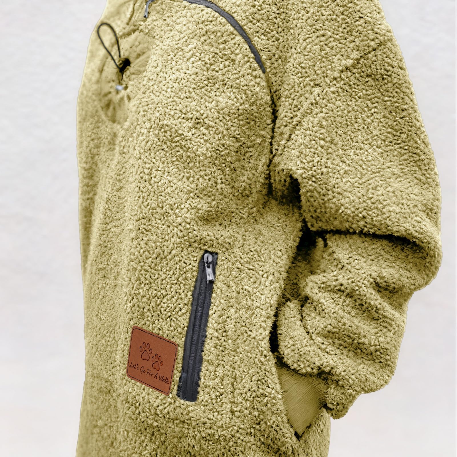 Generico Felpa con Cappuccio for Marsupio for Cani E Gatti con Cerniera, Tasca A Marsupio, Felpa con Cappuccio for Trasportino for Animali, Felpe Calde E Sciolte(Beige,X-Large)