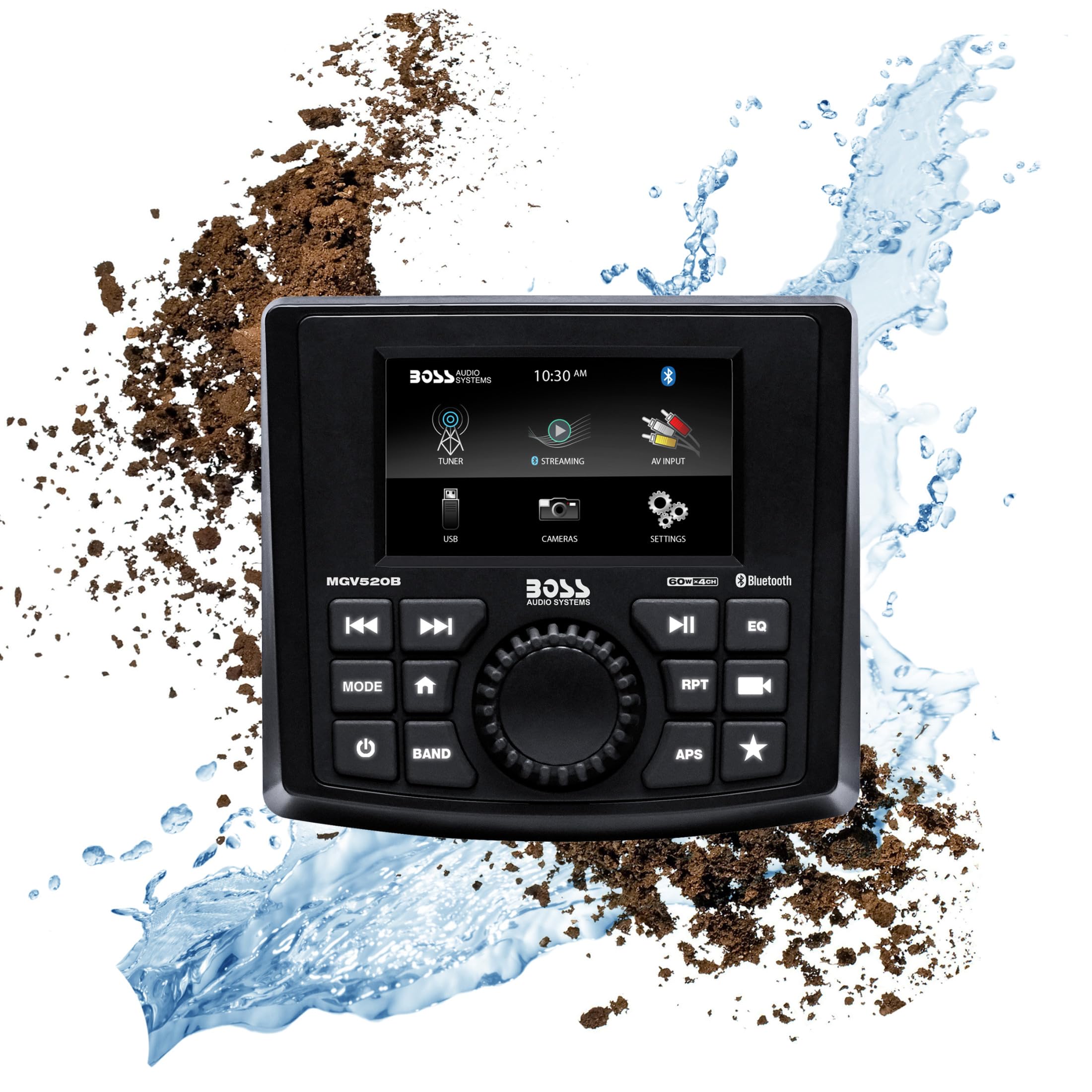 BOSS Audio Systems MGV520B Bluetooth Amplified Marine Boat Gauge Stereo